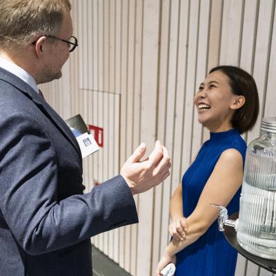 Aimi Kobayashi ja Niklas Pokki konsertin jälkeen. Kuva: Justus Hautakangas
